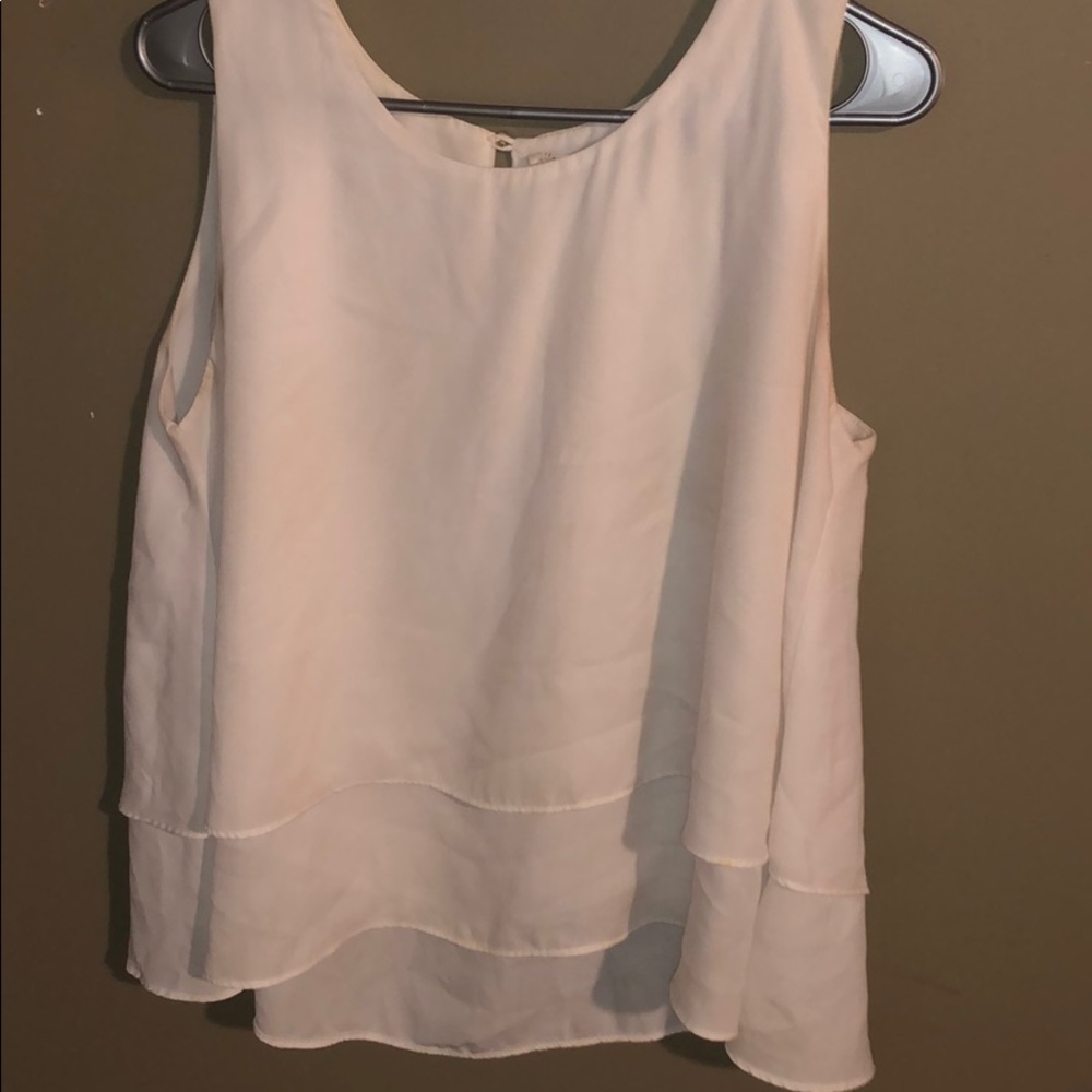 Off White Layered Tank Top